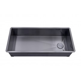 Kingsman Galaxy Black Matte Black Stainless Steel Undermount 16-Gauge Kitchen Sink Single Bowl (42 Inch)